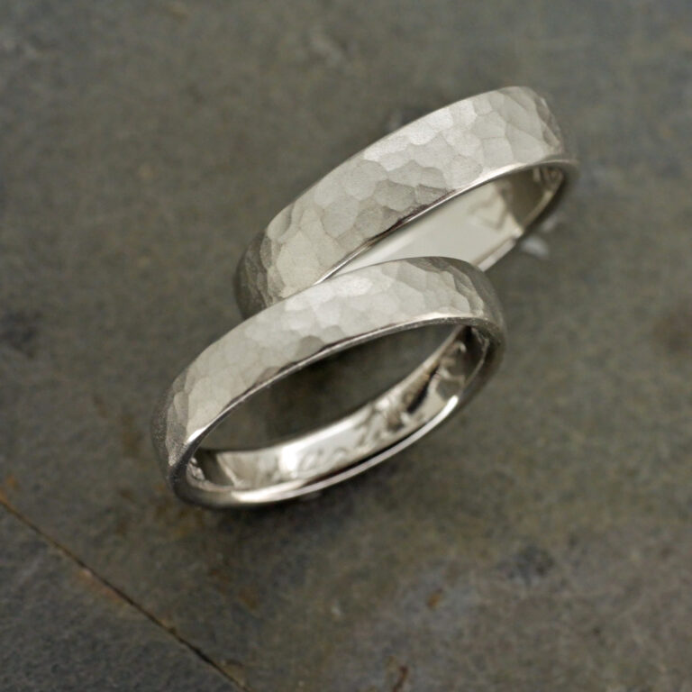 BAND Ringe Platin geschmiedet