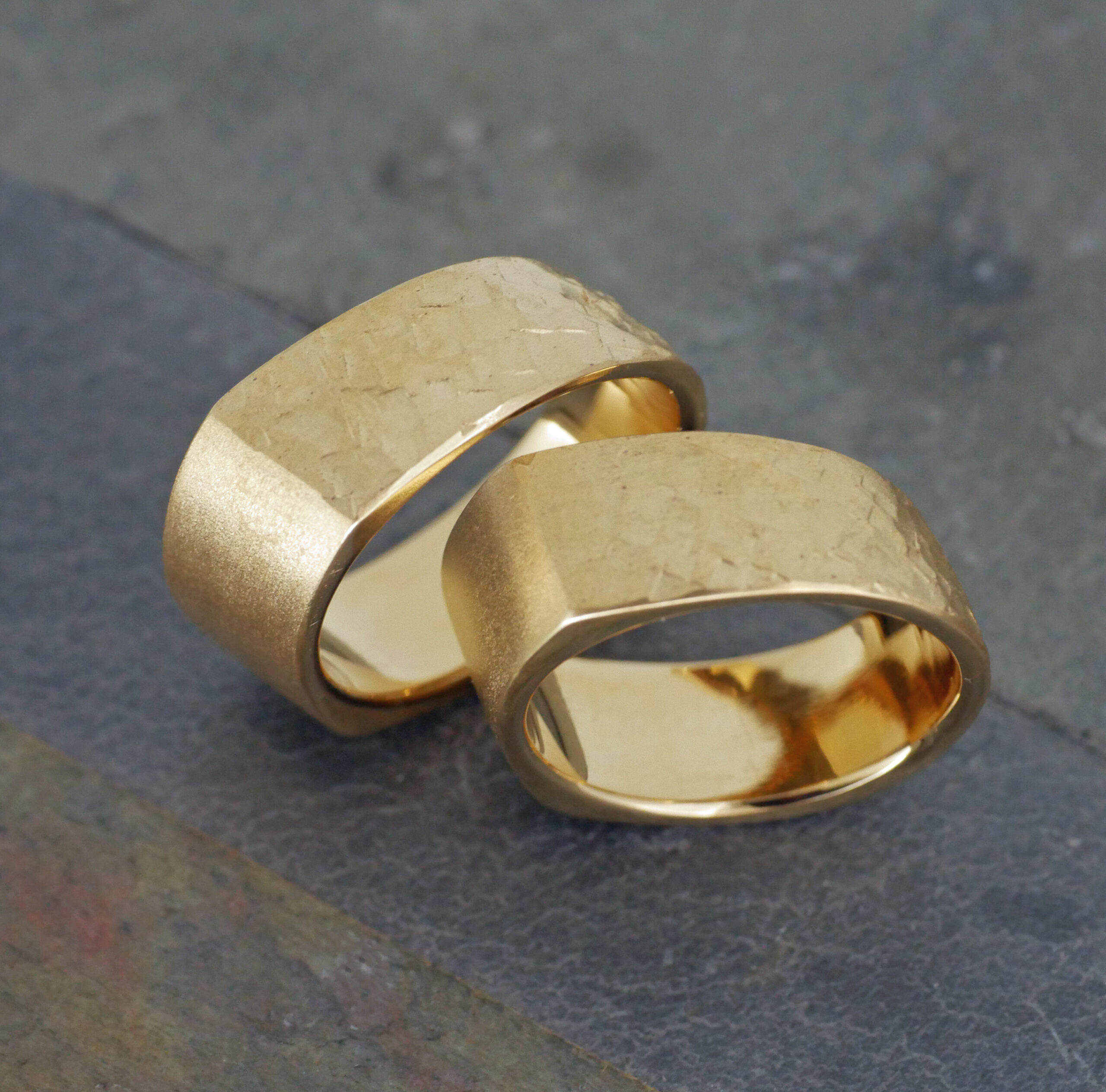 EINKANTx2 8,5mm! 750er Gelbgold