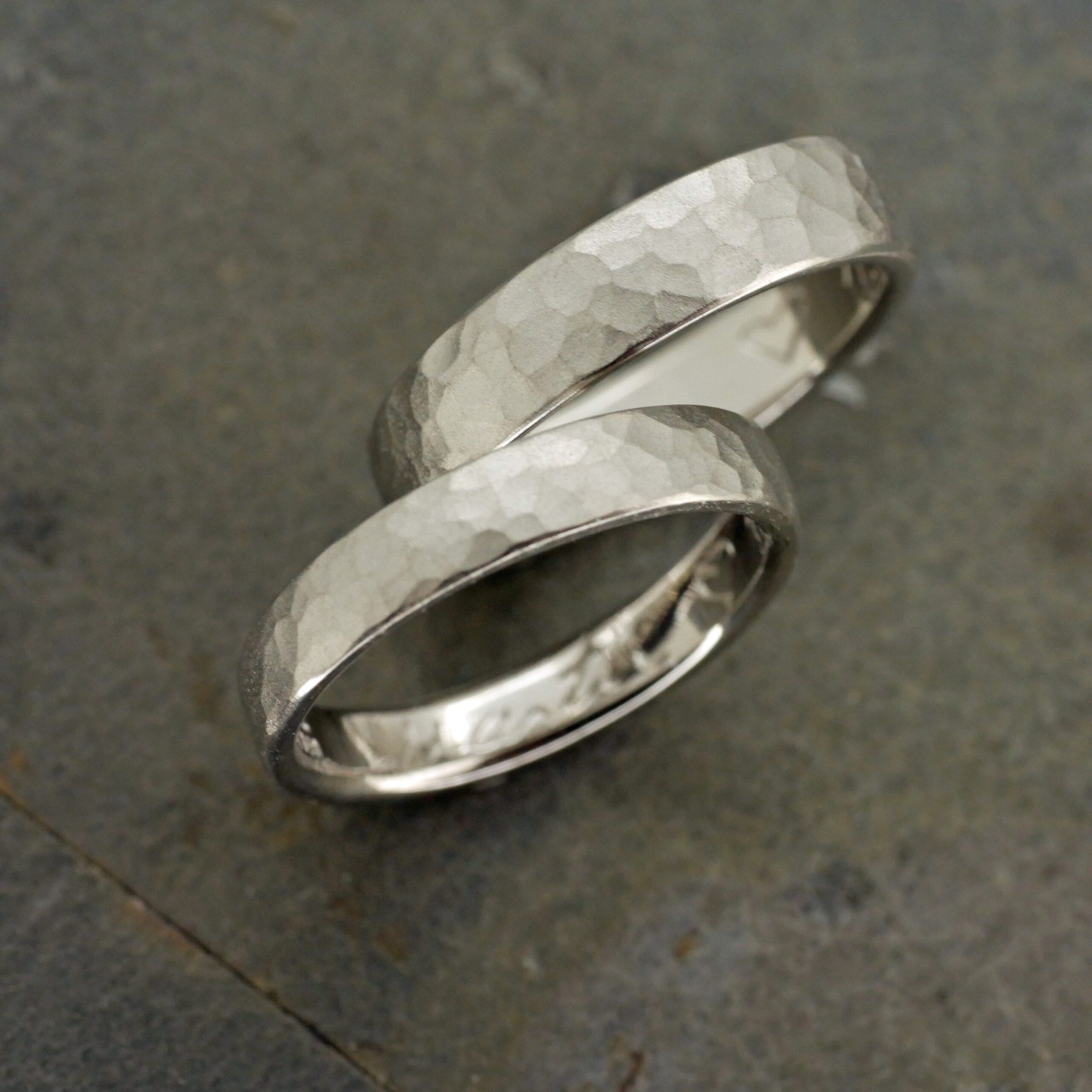 BAND Ringe Platin geschmiedet