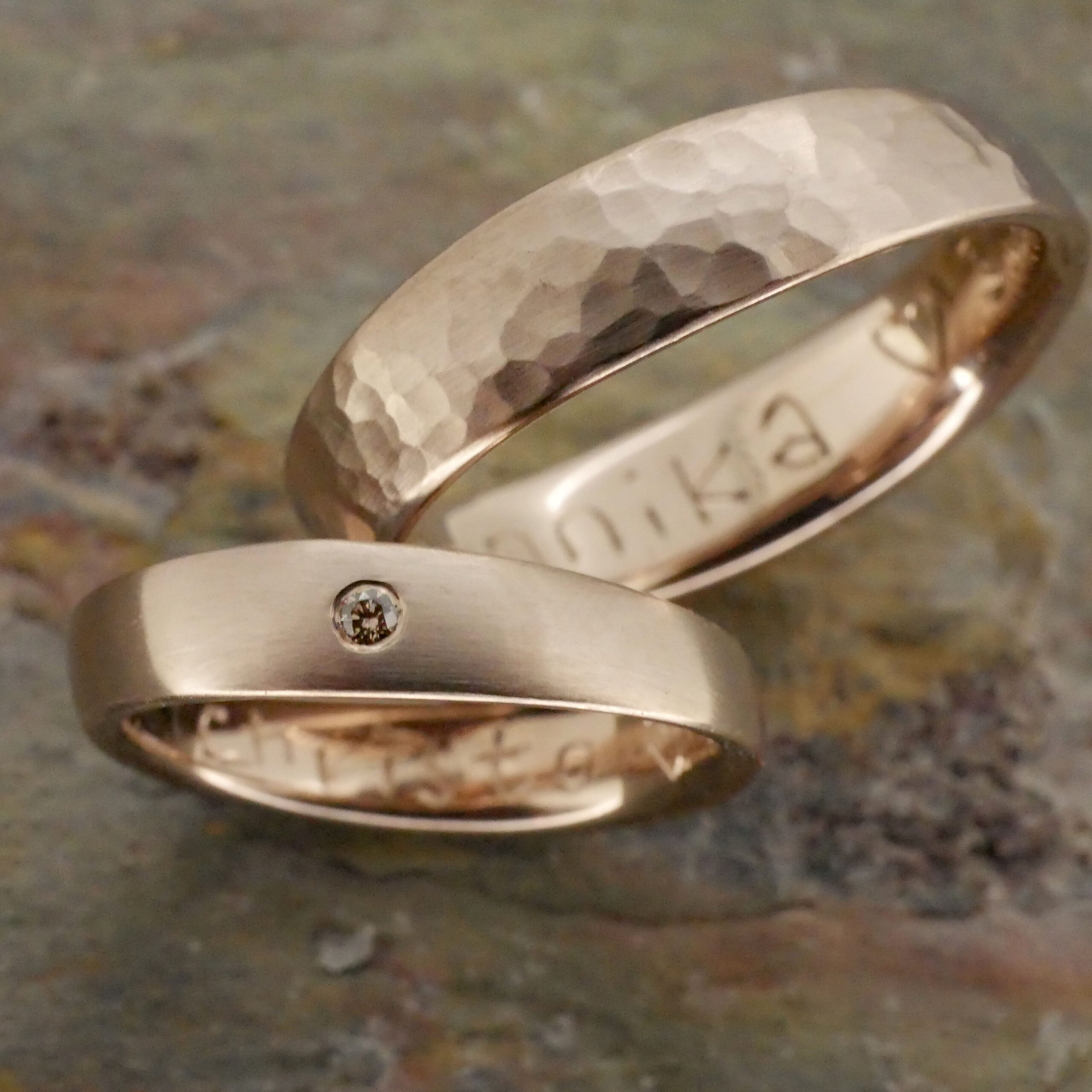 D-RINGE aus 750er Rotweissgold